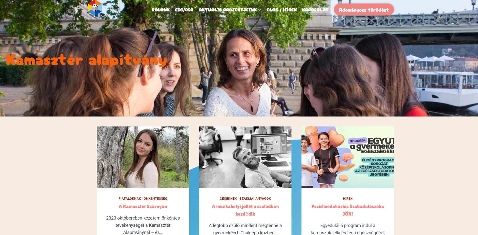 Phresh-IT - Az-állati webmester | Referenciák - Weboldal készítés | Kamaszokat segítő alapítvány weboldal